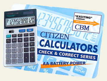 Citizen Check & Correct Calculators