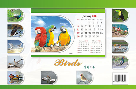 Birds Themed Desktop Calendar, Wholesale Birds Themed Desktop Calendar from India