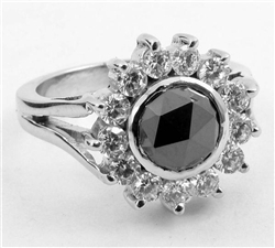 Diamond Ring In 92.5 Sterling Silver, Wholesale Diamond Ring In 92.5 Sterling Silver from India