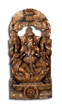 Lord Ganesha In Wood